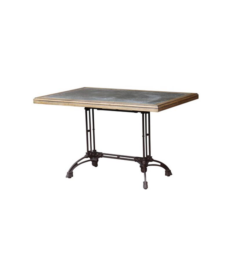 Rectangle Cafe Table With Zinc Top