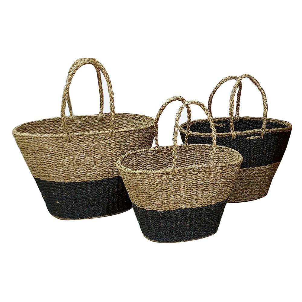 sea grass oval basket