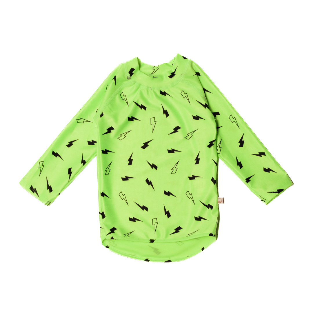 Neon by Nestling UPF50+ Swim Rash Vest – Green Bolts Product Code: 1N-NN-SRV-GB